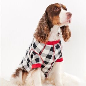 Hanna Andersson Dog Black & White Red collar PJ